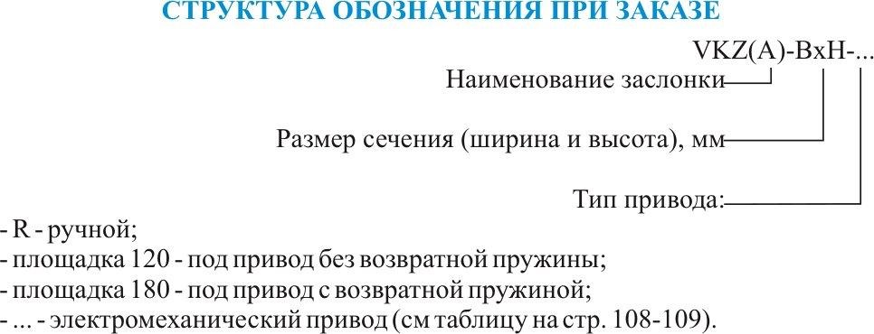 Заслонка алюминиевая VKZ(A)