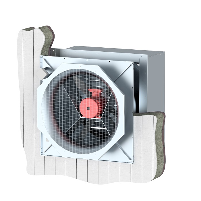 Вентилятор осевой пристенный дымоудаления AIRONE ВИОС-190 П ДУ-300