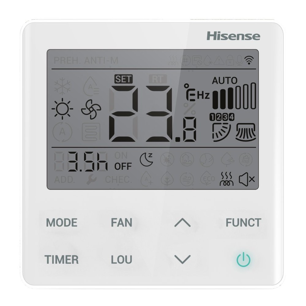 Индивидуальный проводной пульт Hisense YXE-E01U(E) Индивидуальный проводной пульт Hisense YXE-E01U(E)