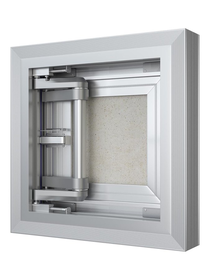 Люк ревизионный D Ceramo Comfort 300х300 скрытый монтаж усил.петля алюминий EVECS