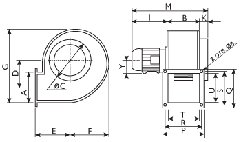 Центробежные взрывозащищенные вентиляторы CS 310 Ex-ATEX - CS 340 Ex-ATEX