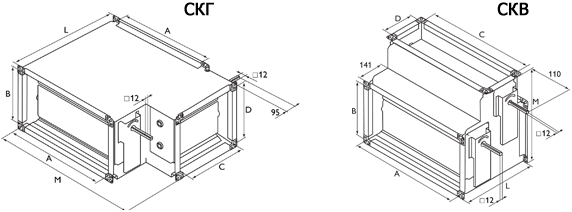 Смесительные камеры СКГ, СКВ, СКУ